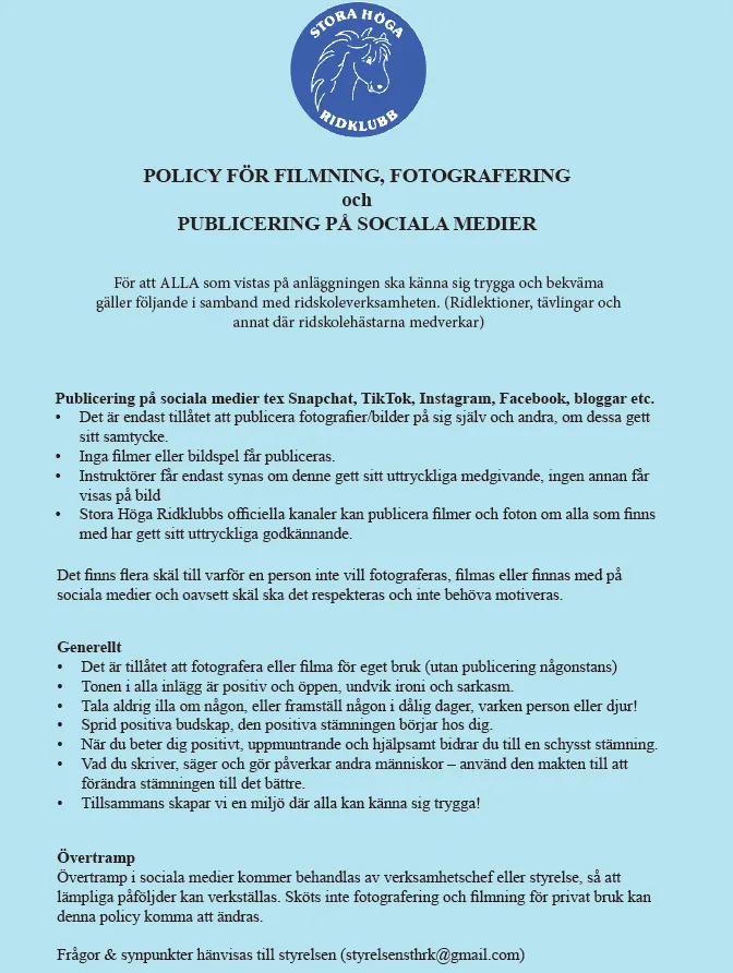 policy sociala medier